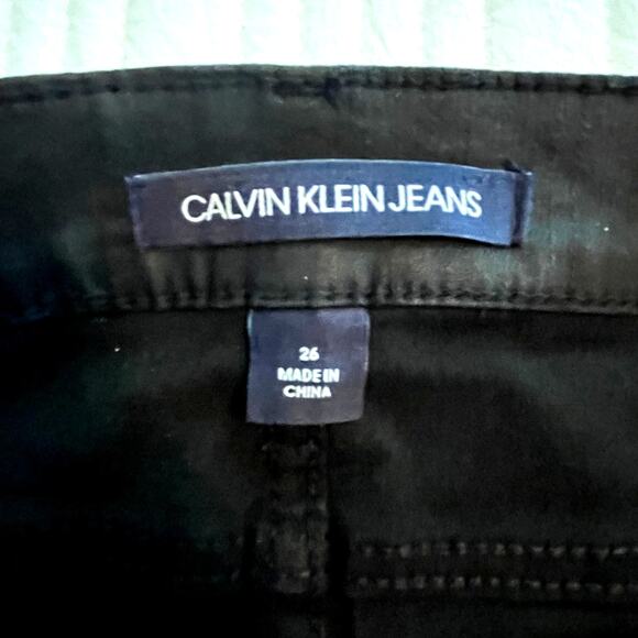 Calvin Klein Jeans, Size 26, Black High-Rise Skinny Jeans - Picture 7 of 11